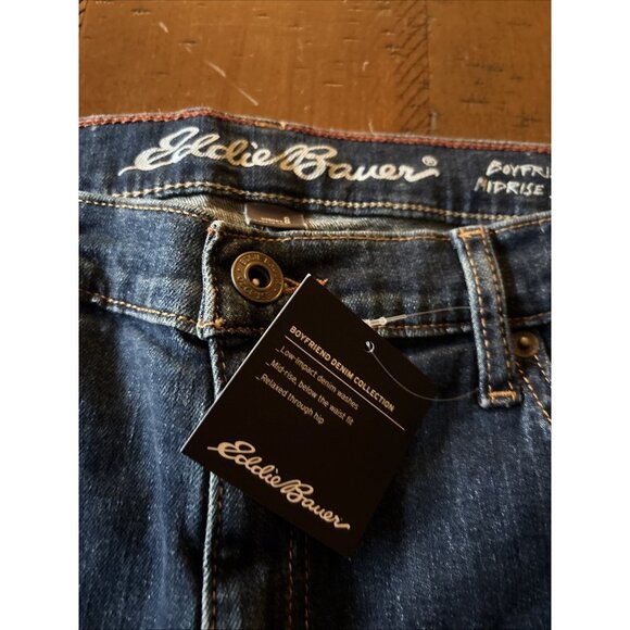 Eddie Bauer Boyfriend Midrise Denim Shorts Size 8 NWT - Picture 2 of 7